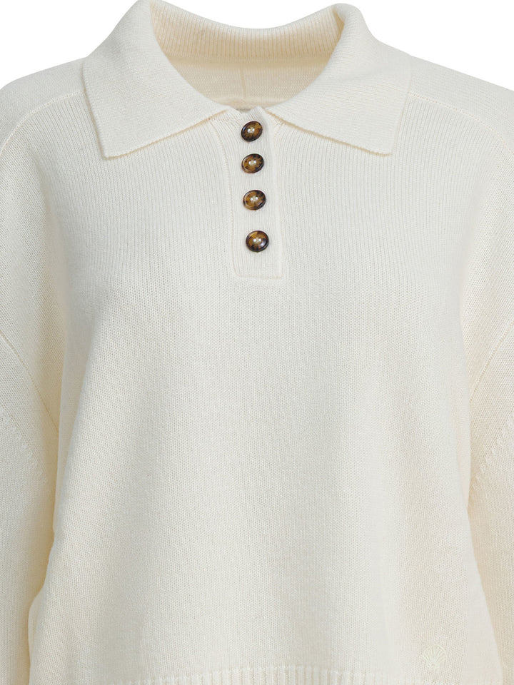 Loulou De Saison Homere Lds Knitwear - White | ab15778d495854bb8467a6c455796d6edeb8e947