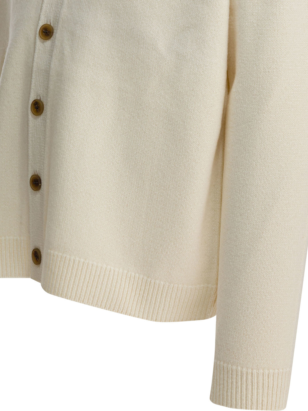 Maison Kitsuné Wool Cardigan With Fox Head Knitwear - Beige | 2496ea1b56eb7a5ad362f5c8963dc940b914b67e