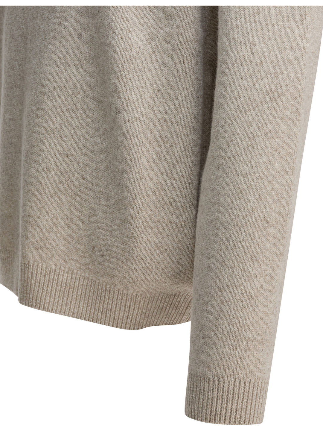 Maison Kitsuné Wool Crewneck Sweater Knitwear - Beige | 0686b1d3f566444f573efe754f3549439e122eed