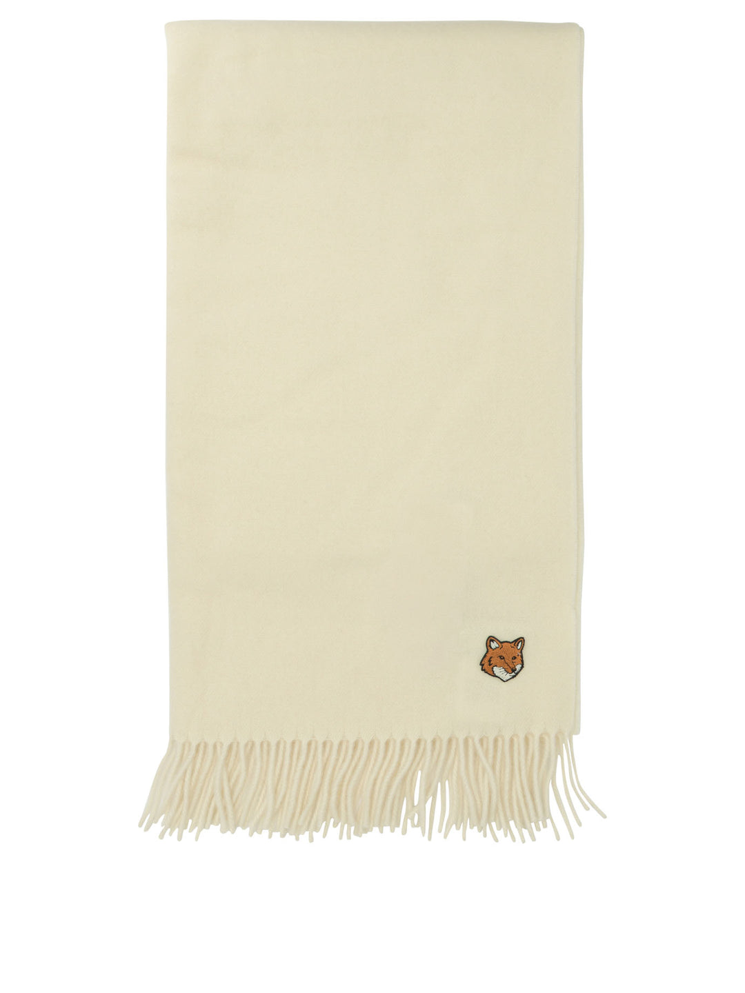 Maison Kitsuné Virgin Wool Fox Scarf Sciarpe & Foulard - White | b5da478b8ec2535db3a4ea5aa97f63ca62dbc08b