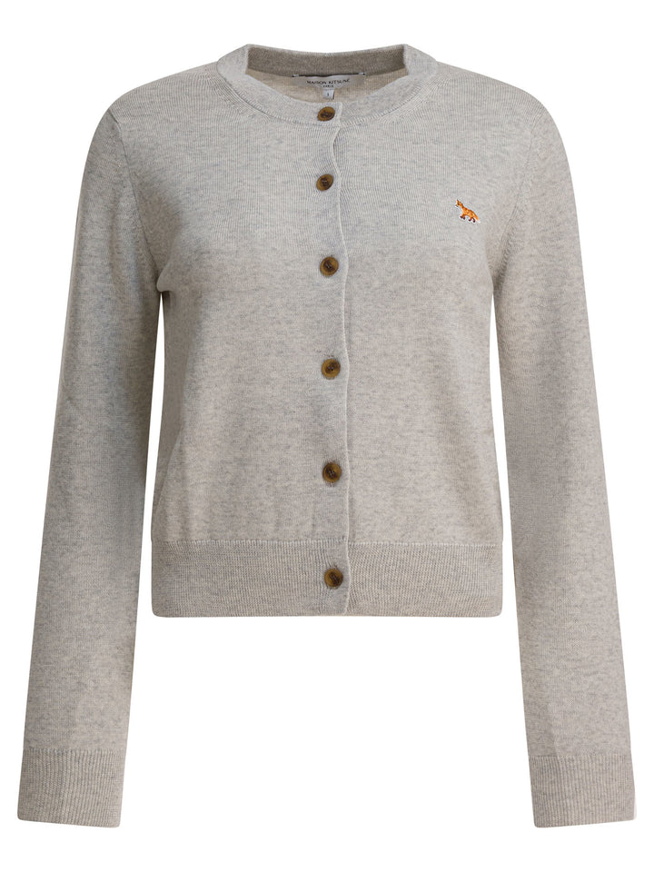 Maison Kitsuné Baby Fox Knitwear - Grey | ce00485f345a35eb2757a63d270c32de2b6239cb