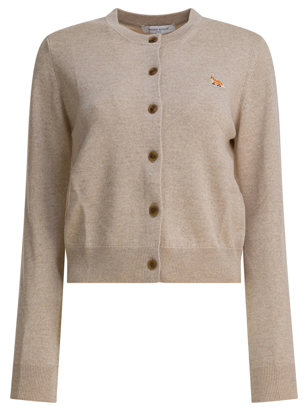 Maison Kitsuné Baby Fox Knitwear - Beige | b60d5ed679f5e07af1a6a35b3b06682ca0b639a9