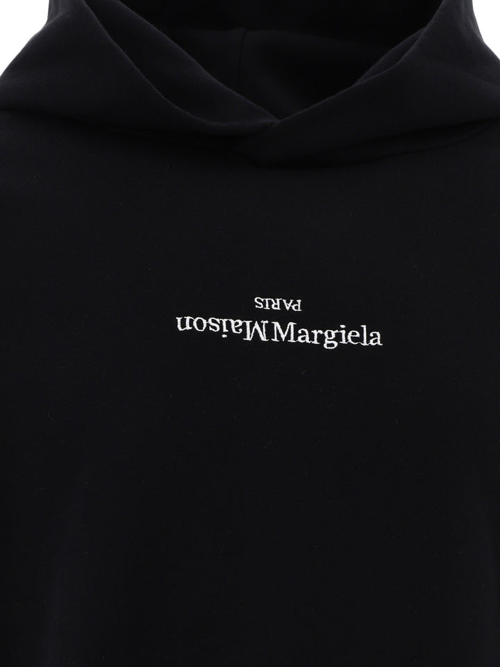 Maison Margiela Hoodie With Logo Sweatshirts - Black | c4d1e54fcfea6c20bdcfce572c8c777173b95a88