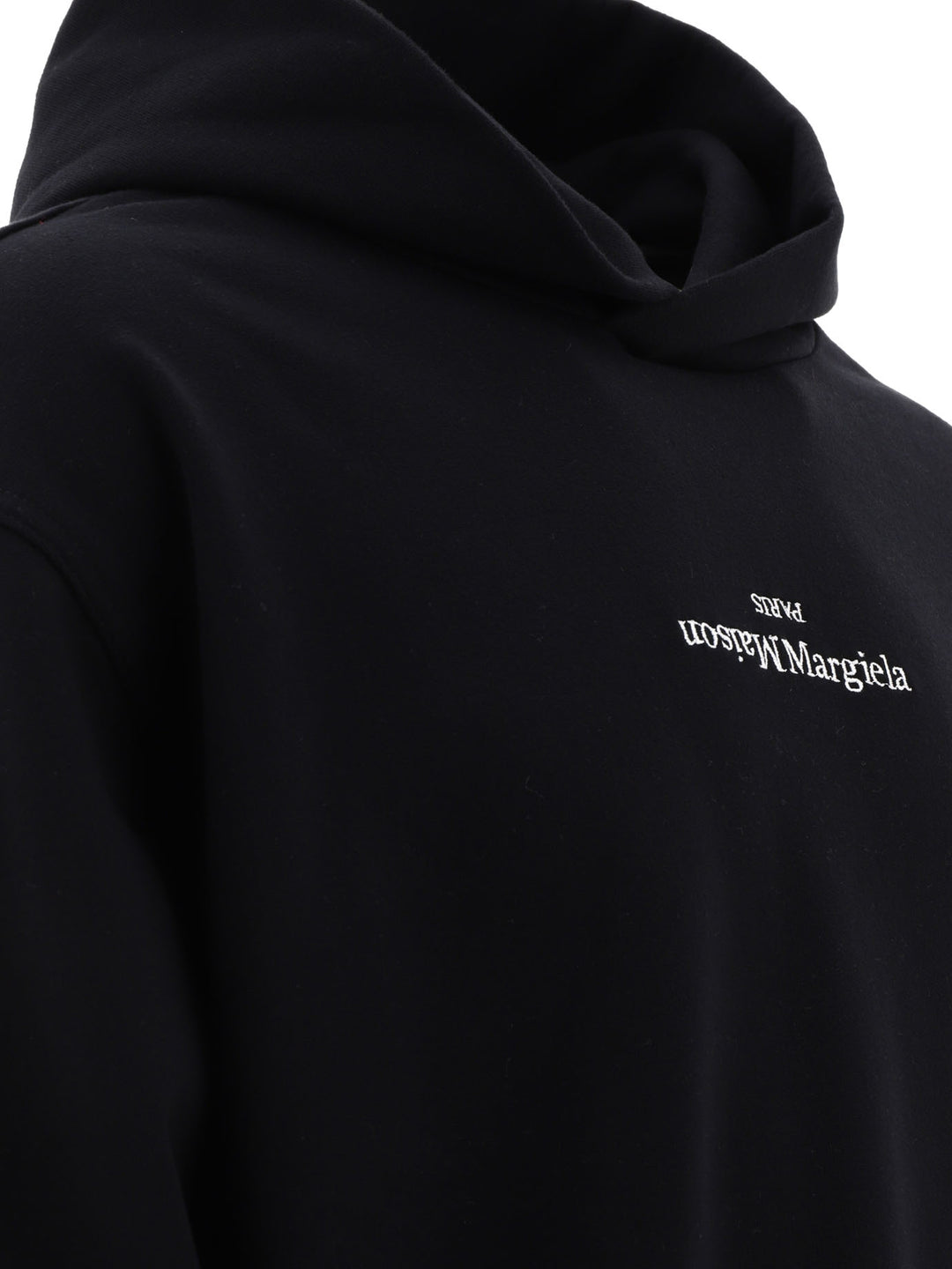 Maison Margiela Hoodie With Logo Sweatshirts - Black | 925c09e191f304142dc58572040d0d9dc013b40d