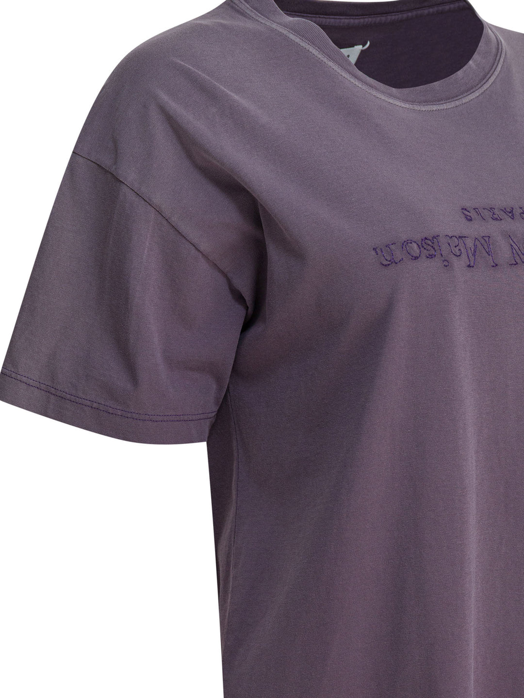 Maison Margiela T-Shirt With Reverse Logo T-shirts - Purple | 23929e852549e2100e0ff6b332dcab513535fd8d