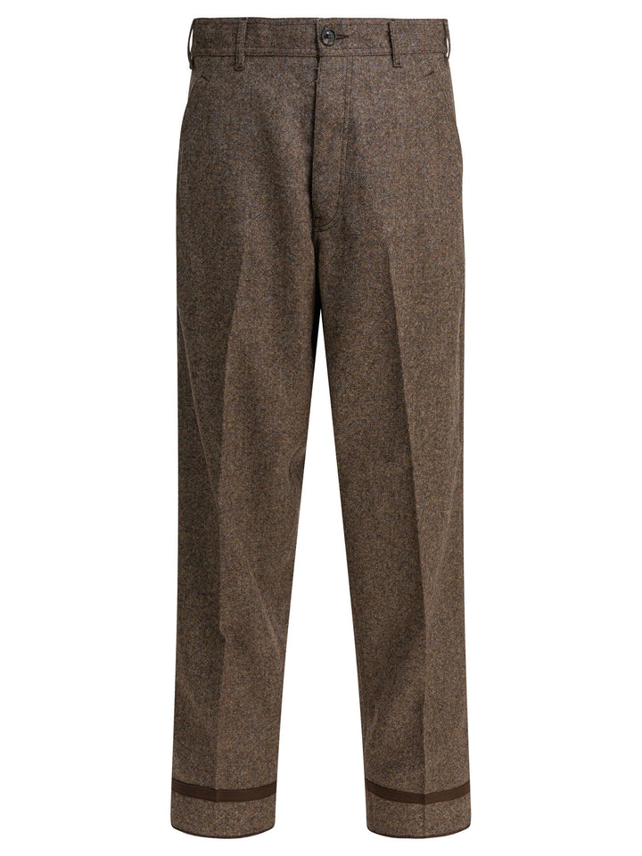 Maison Margiela Wool Pants Trousers - Brown | ae1e6b07b6f18b8cac67379a5a6cde401d3ca426