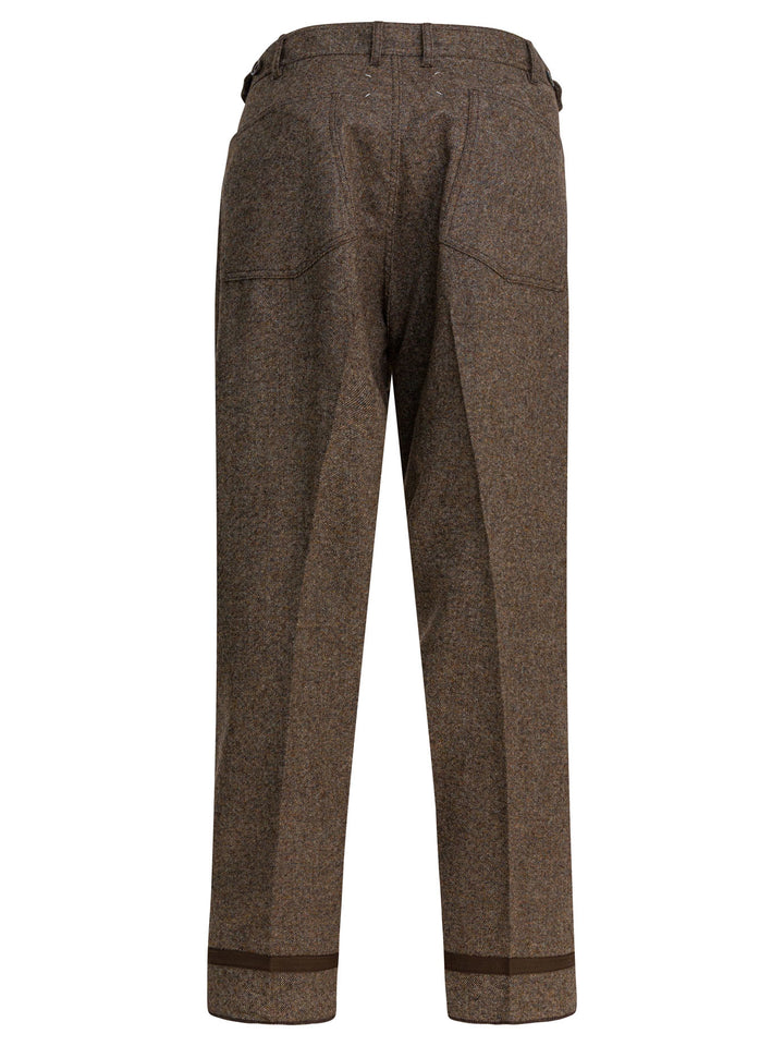 Maison Margiela Wool Pants Trousers - Brown | c1d4140a2360c9aac05b707352c789b4f8cacaf6