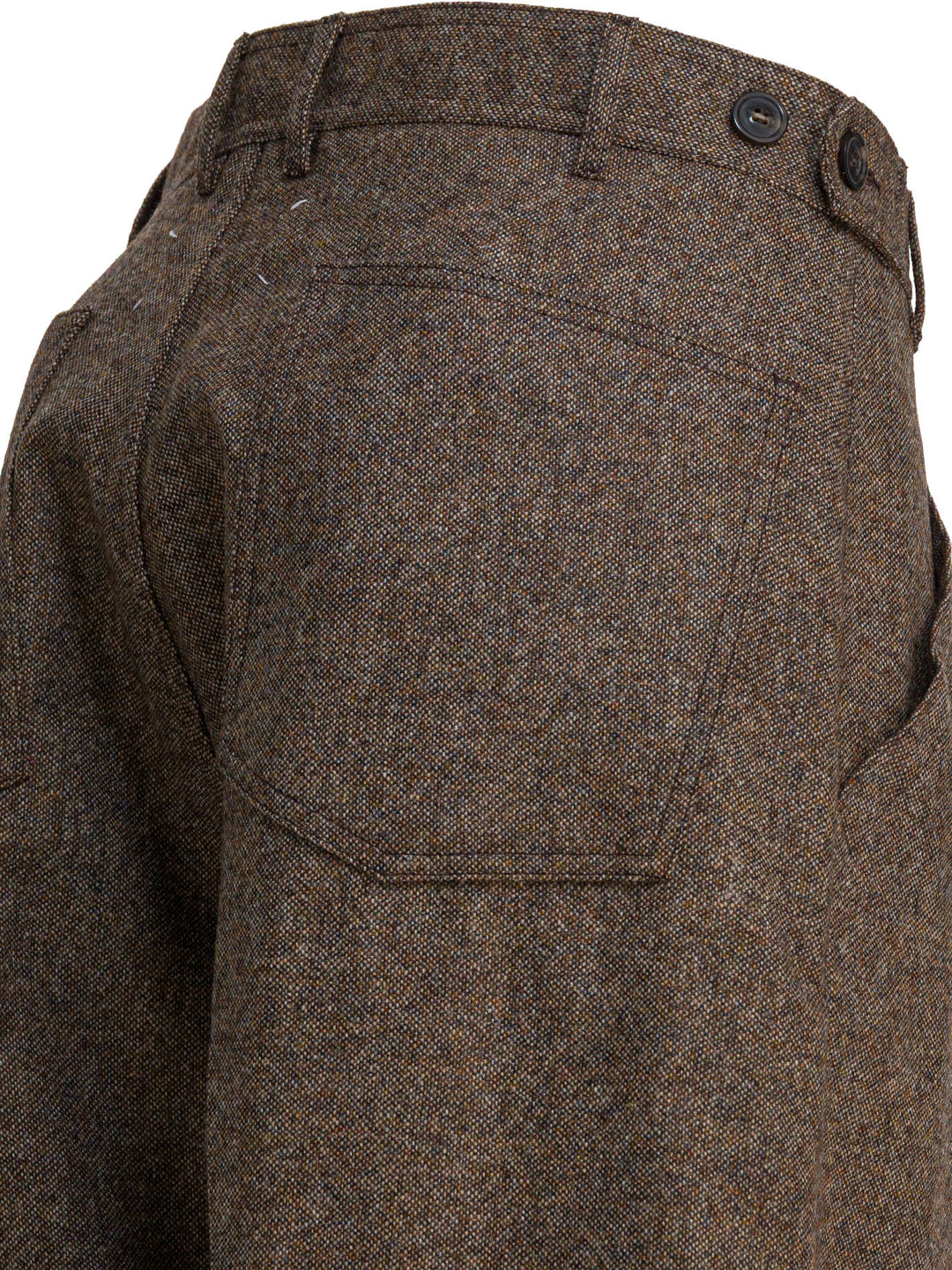 Maison Margiela Wool Pants Trousers - Brown | e1aaba33905f6f8a0e075579c4e501c01e384001