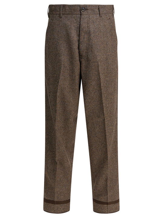 Wool Pants Trousers Brown