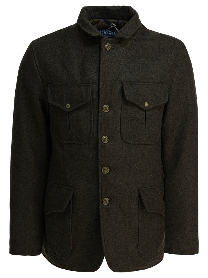 Manifattura Ceccarelli Virgin Wool Short Coat Jackets and Coats - Green | ca5011b67cacf2b772e5e0881b46255ca3c89dec