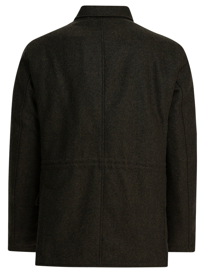 Manifattura Ceccarelli Virgin Wool Short Coat Jackets and Coats - Green | 95ac03bb4f3e0007dd17aa7f9c823019dee15bc6