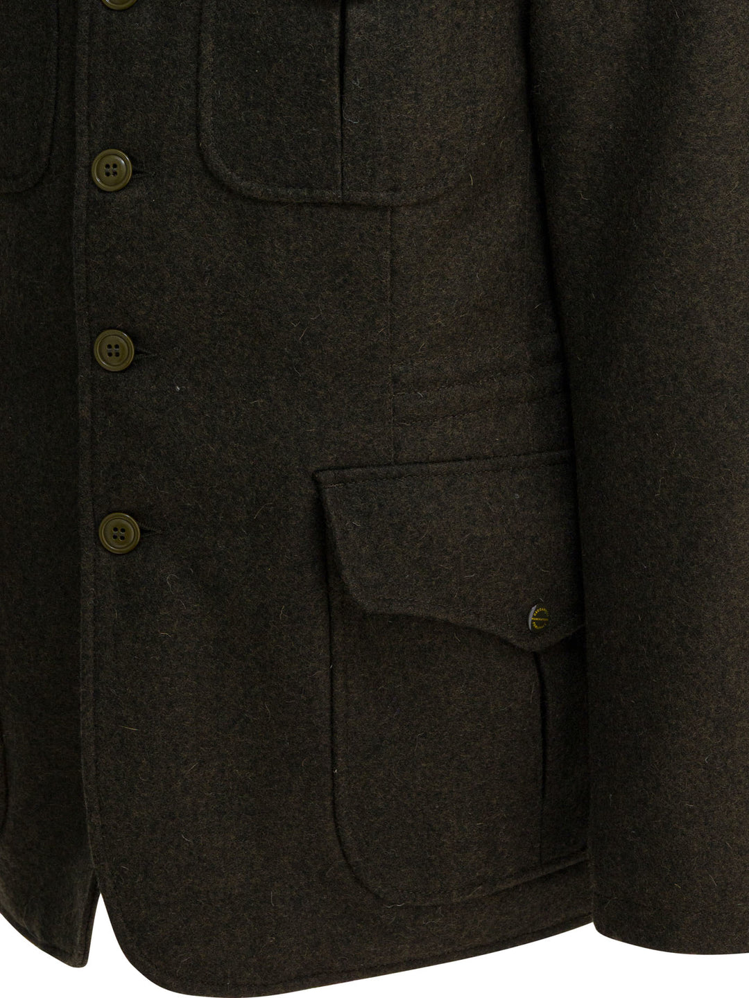 Manifattura Ceccarelli Virgin Wool Short Coat Jackets and Coats - Green | bf31ab9798b9a68ac268baf139375fdeb7410611