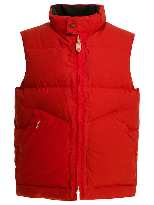 Goose Down Vest Jackets And Coats Orange