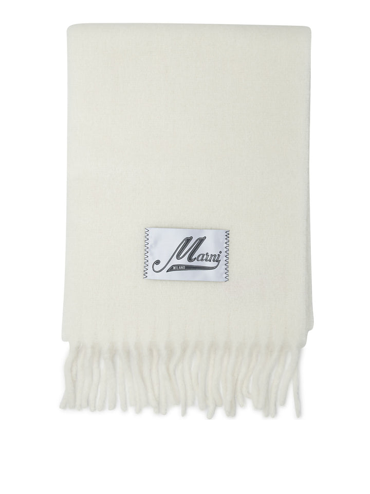Marni Alpaca Scarf Sciarpe & Foulard - White | f5496688c034e44999ad3b83c6c40ae576352b59