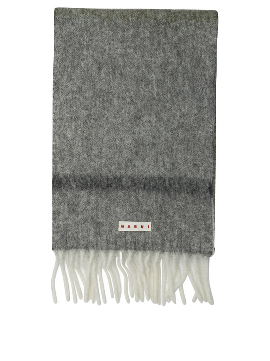 Mohair And Alpaca Scarf Sciarpe & Foulard Grey