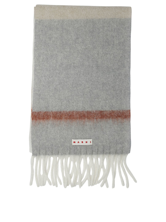 Mohair And Alpaca Scarf Sciarpe & Foulard Grey