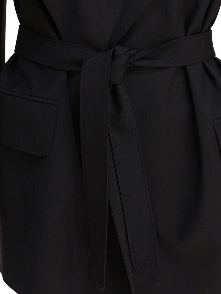 Max Mara Wool Canvas Blazer Jackets and Coats - Black | 41539bbf04442f64691d11cc97bf91f0e1db3f4c