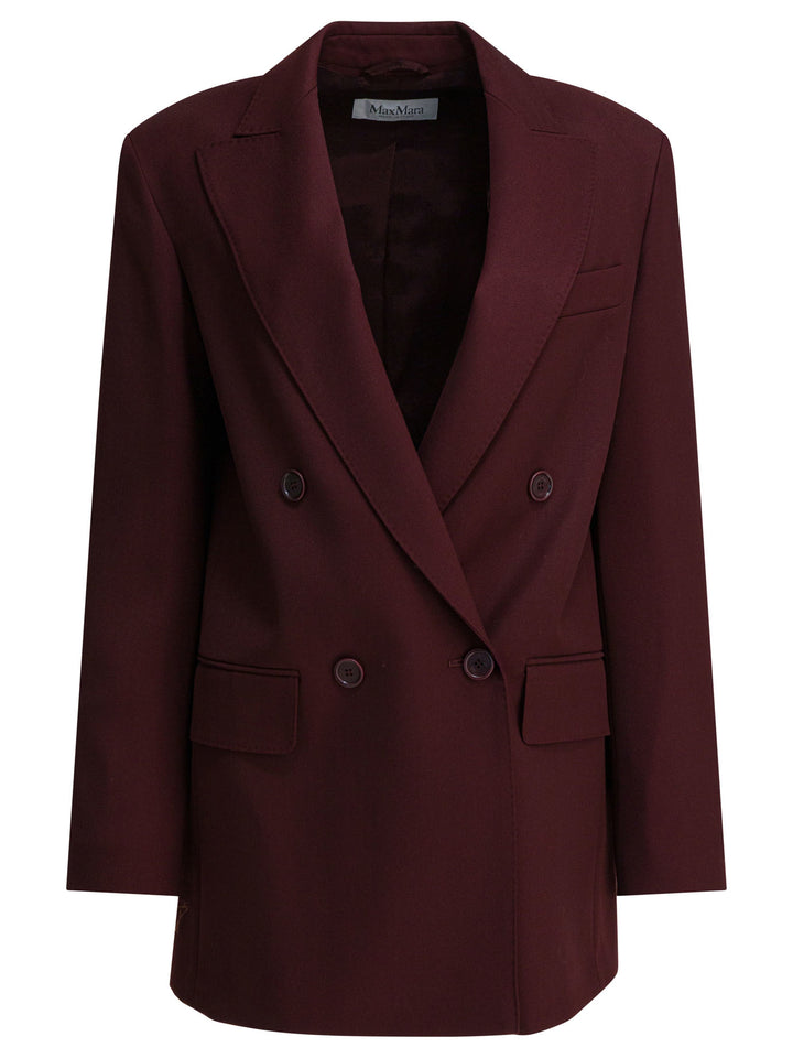 Max Mara Wool Blazer Jackets and Coats - Bordeaux | 44248acc8384069b0a54244368b7a15aebb998b8