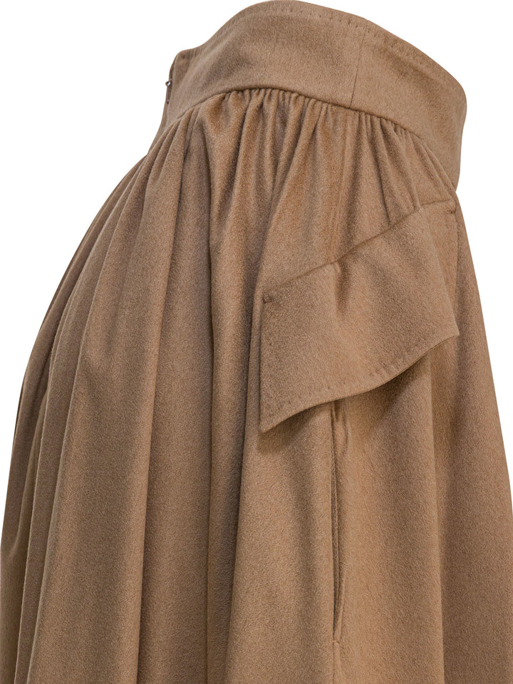 Max Mara Draped Wrap Midi Skirt Skirts - Brown | 739fd8670e2f63d5f7c72ae2cf87e092fab18d4f