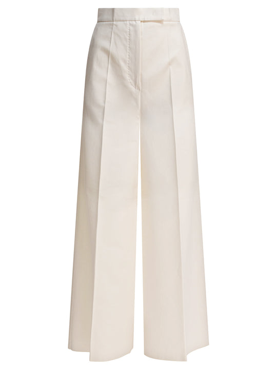 Wide Leg Trousers White