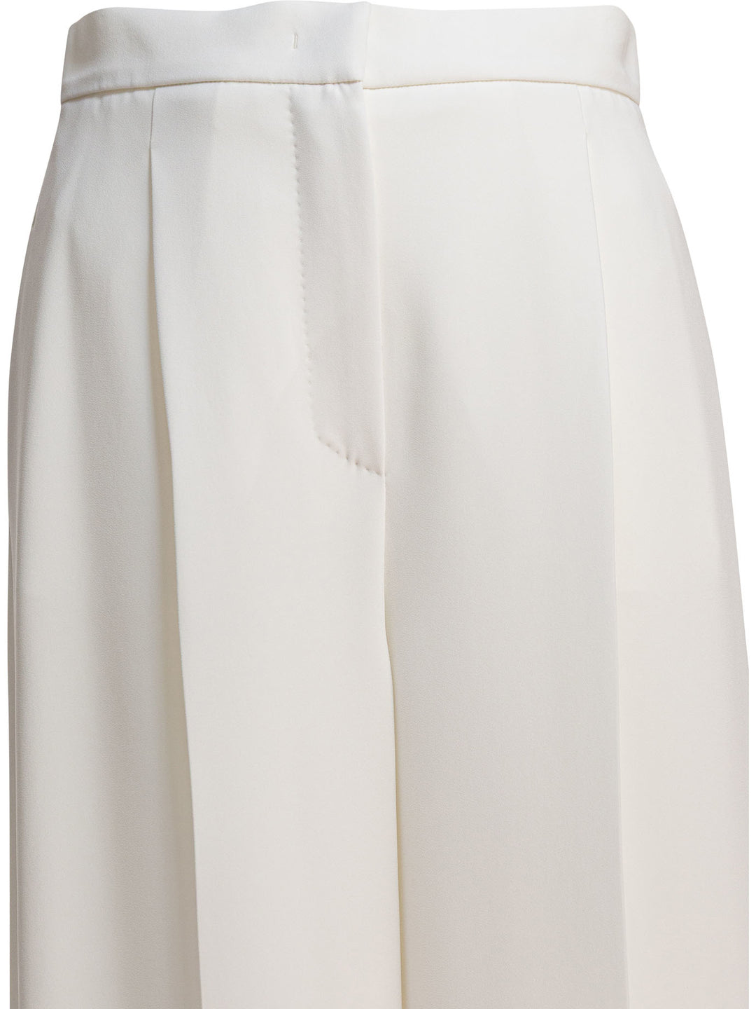 Max Mara Wide Cady Trousers - White | 7351f3eaae8886bfcee3272a4c43cc984687c49a