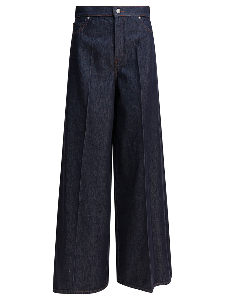 Max Mara Denim Wide Leg Jeans - Blue | 4277d5ac60359026e4398381a5922b672a5b50b5