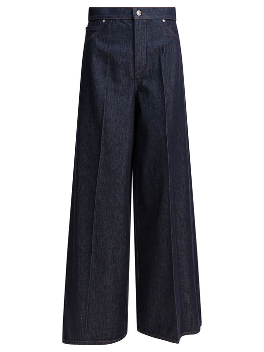 Denim Wide Leg Jeans Blue