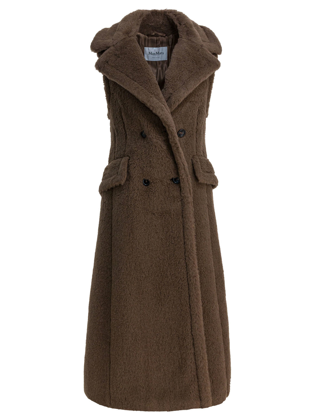 Max Mara Sleeveless Jacket In Alpaca Jackets and Coats - Brown | 7b35fc0480afbf1afa3276a3069640d2e5f4dce6