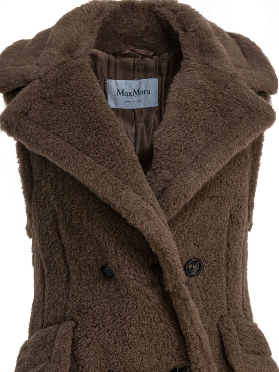 Max Mara Sleeveless Jacket In Alpaca Jackets and Coats - Brown | bc61ec1ca8001d335cbe75e1f8dbb24a40e606ff