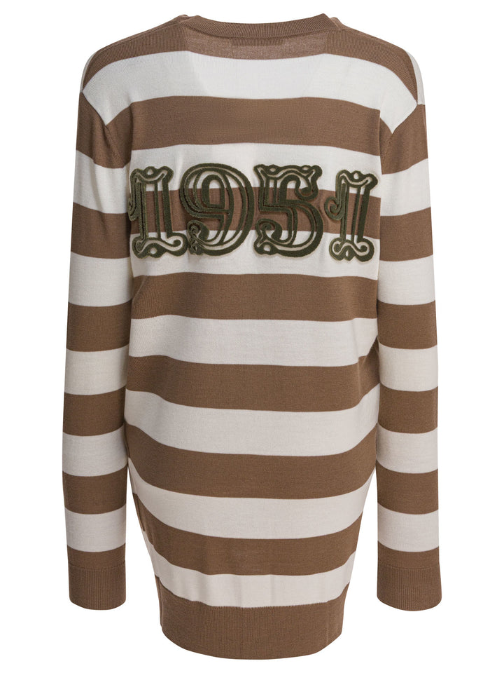 Max Mara Cardigan With 1951 Lettering Knitwear - Brown | c88770164e9d9fc43cbe894a8a000c7e23baa797
