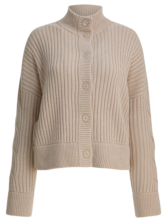 Wool And Cashmere Cardigan Knitwear Beige