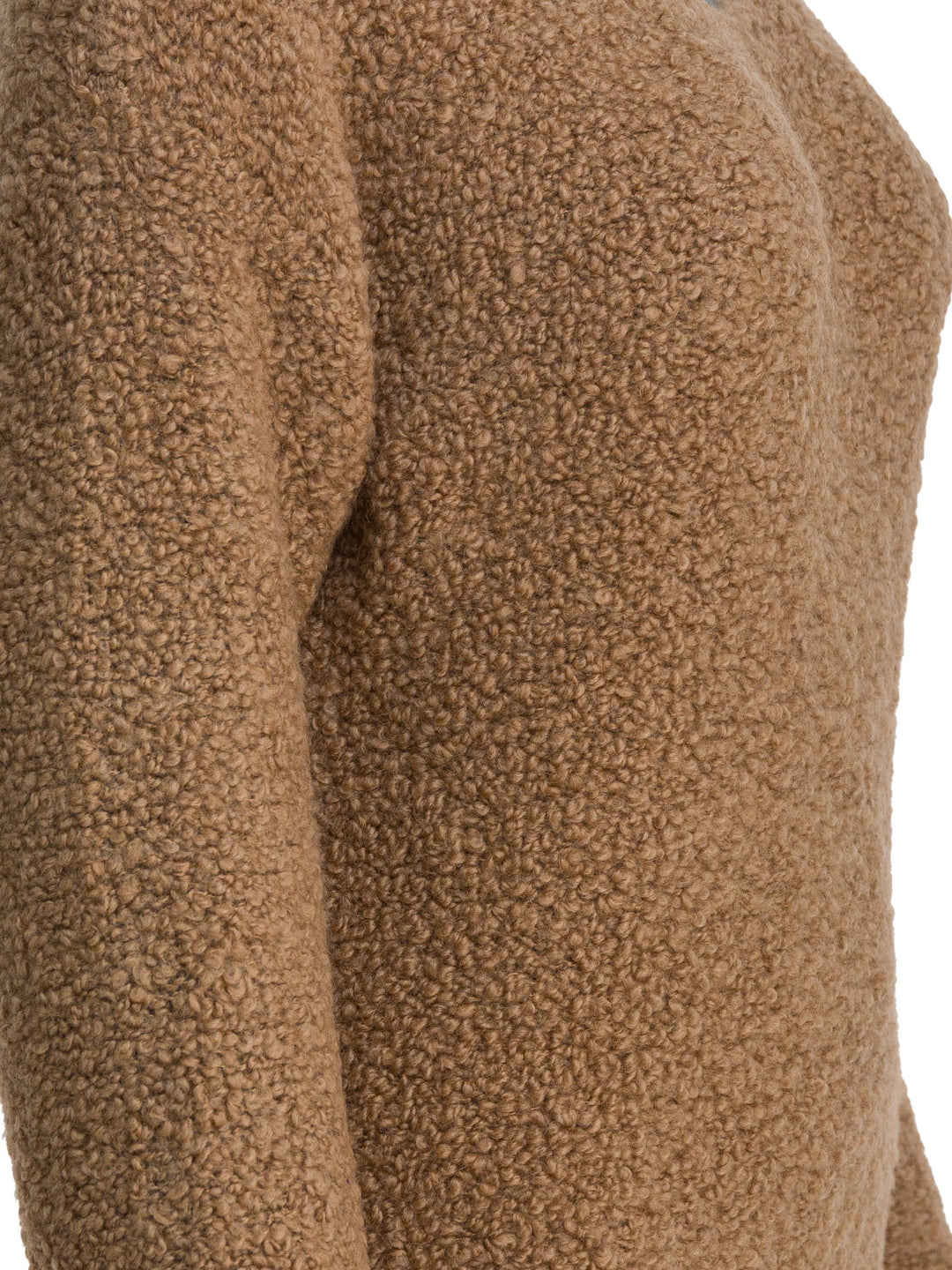 Max Mara Camel And Silk V-Neck Sweater Knitwear - Brown | 8ca7017234357fd1d0157db1632efec1050f4f37