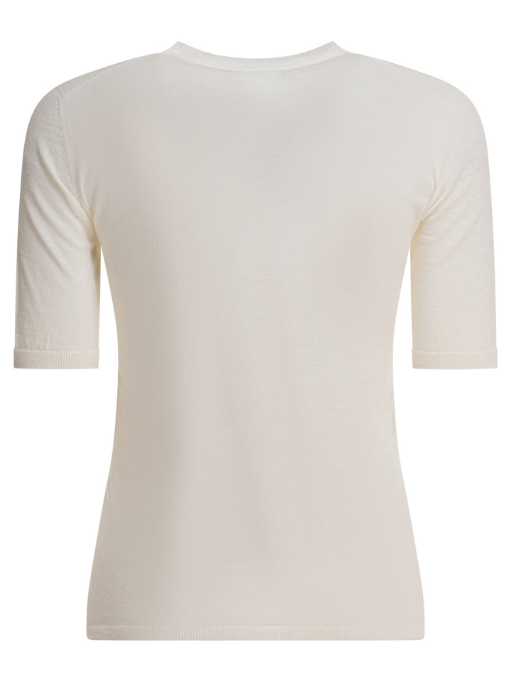 Max Mara Basic Wool Sweater T-shirts - White | 9f747562cc8202bbd5338f87b57cf5d9aca4e9ae