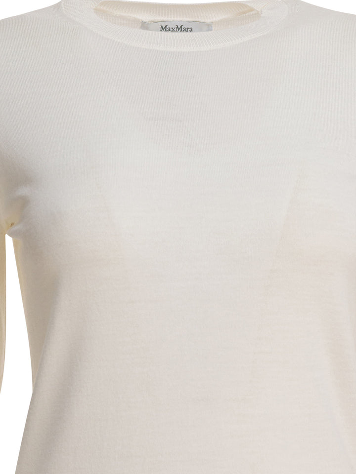 Max Mara Basic Wool Sweater T-shirts - White | b67791ce6753e2c00bfac43542bd3e1c968680f0