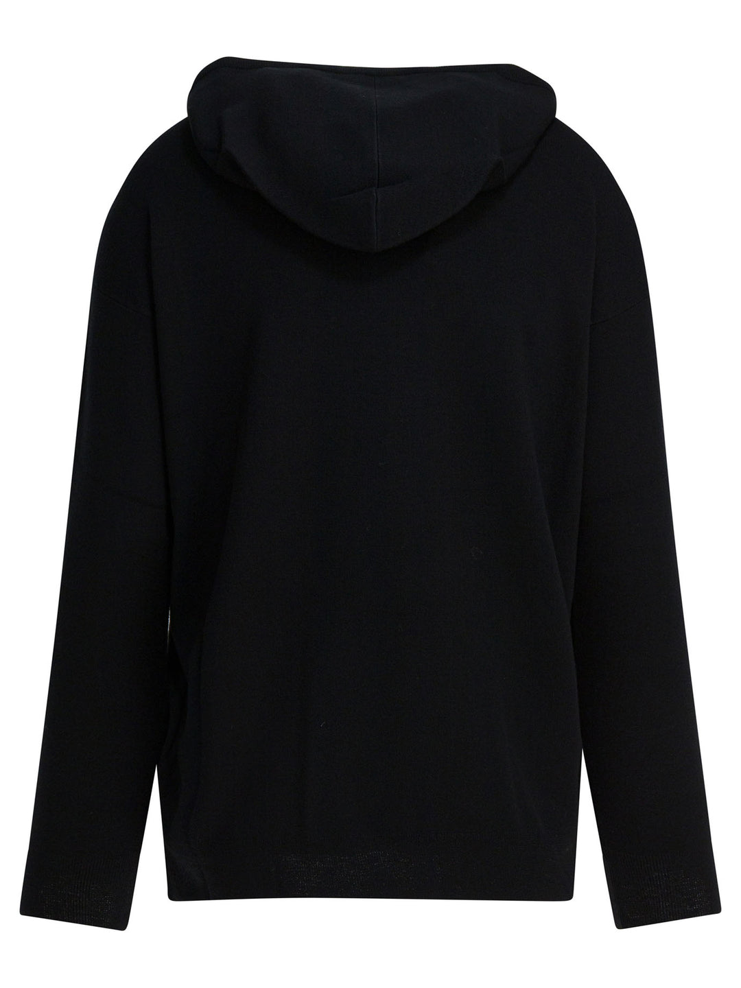 Max Mara Virgin Wool Hooded Sweater Knitwear - Black | c56c2e22712591d3c680e437bd7b60e1c8187a08