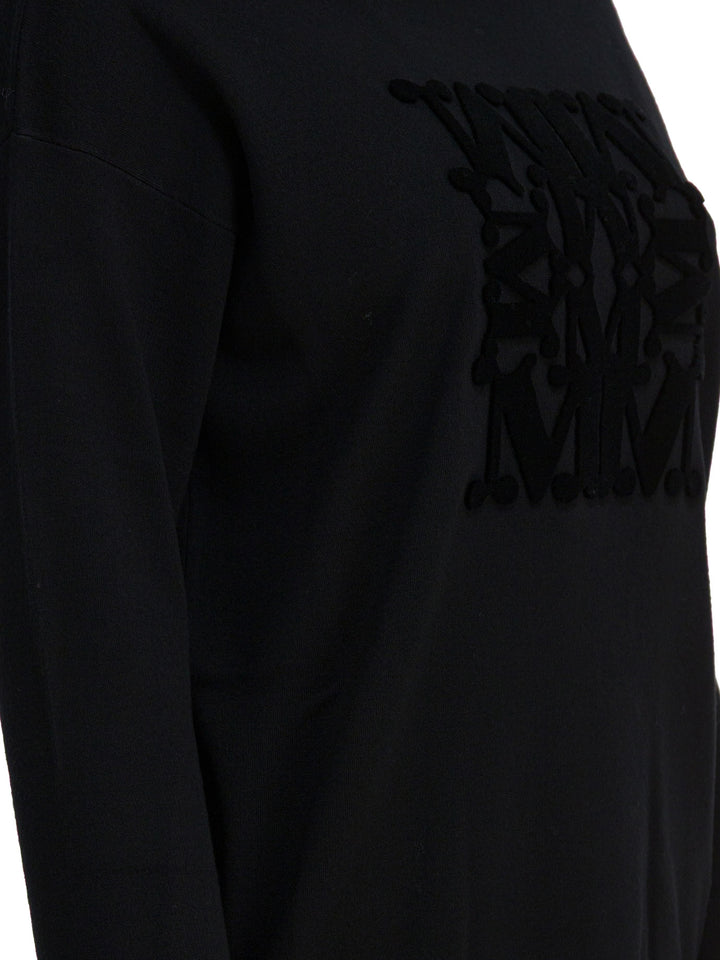 Max Mara Virgin Wool Hooded Sweater Knitwear - Black | 3820aba5635899feb4cb9dea7c86a848420c5312