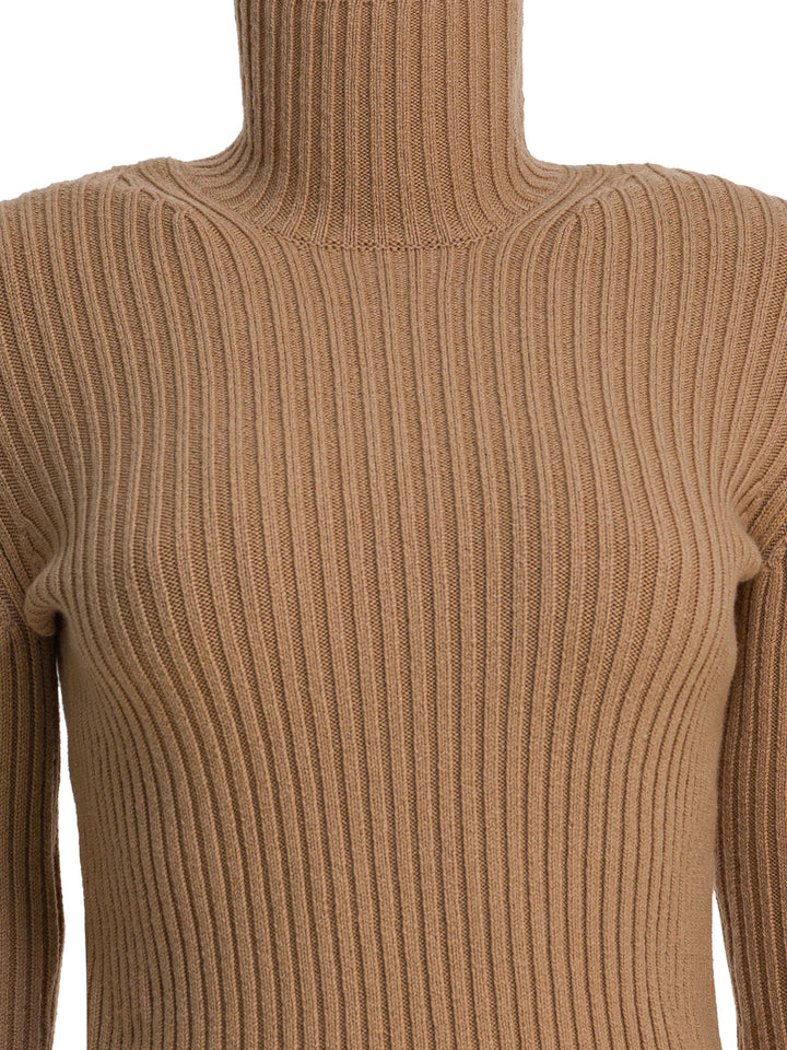 Max Mara Wool And Cashmere Turtleneck Sweater Knitwear - Beige | 16540958ab78230fe591b2b2e4b27405daaa8509