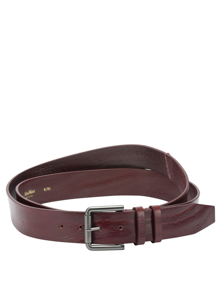 Max Mara Long Leather Belt Belts - Bordeaux | 8e8c97f7a87bf393c86b67a202478b1675b3b99a