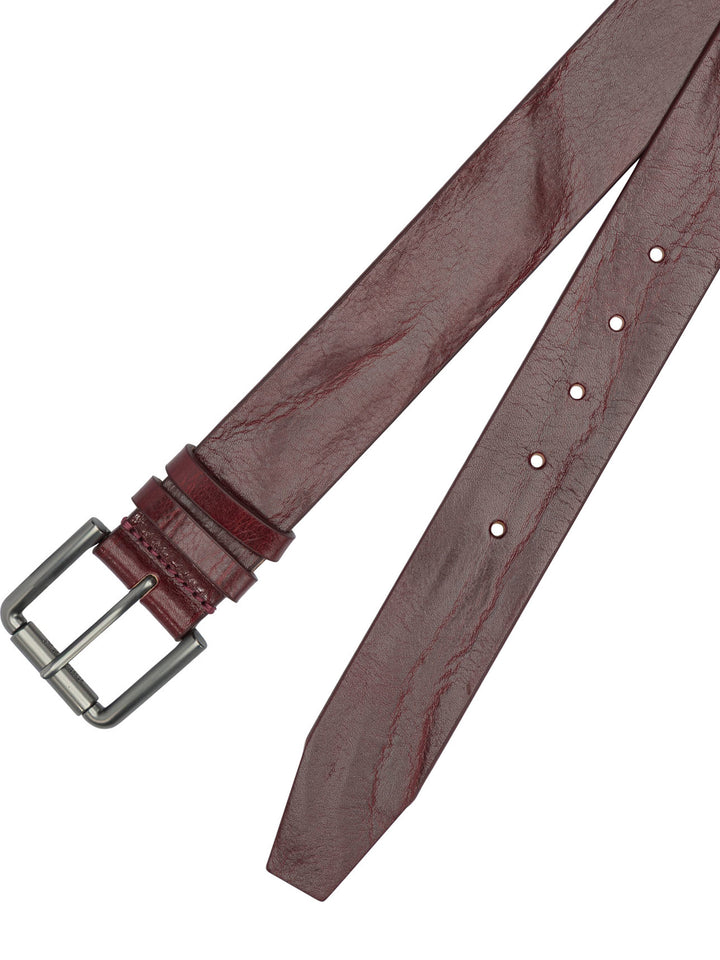 Max Mara Long Leather Belt Belts - Bordeaux | 97487404014b49f71e094cc4cbc6788ea1633893