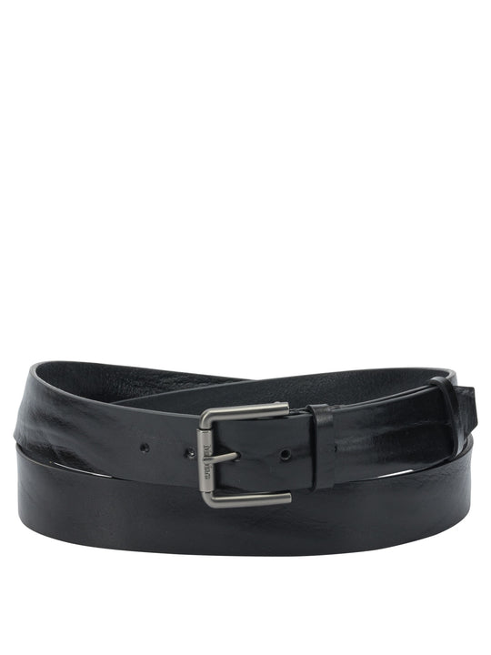Long Leather Belt Belts Black