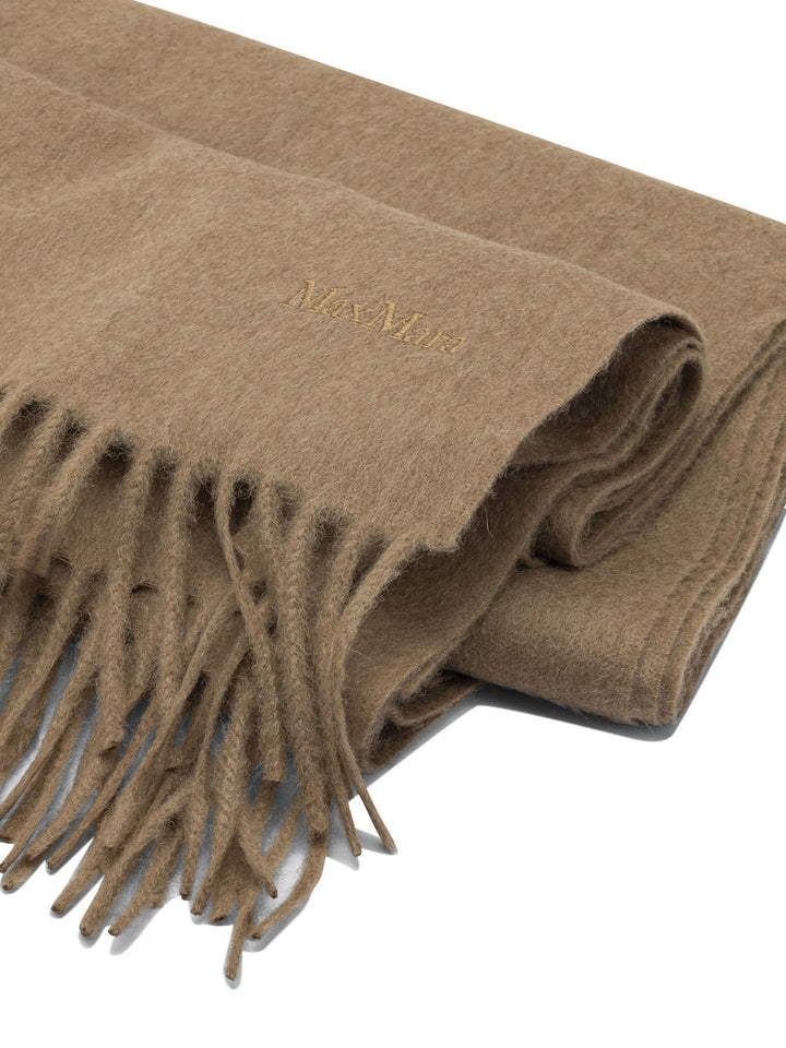 Max Mara Camel Scarf Sciarpe & Foulard - Brown | 9934b464efec984cb72ebcd60b9ef805e9775de6