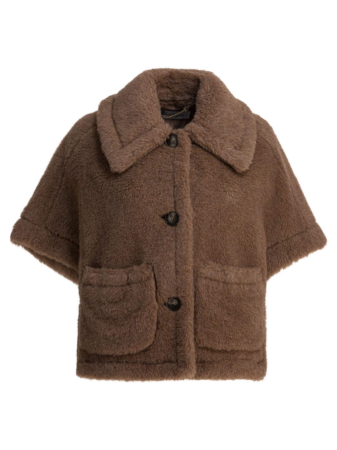 Max Mara Teddy Fabric Cape Jackets and Coats - Brown | 9f652e000f9d569e4eadb3a78780b2970bd68d26