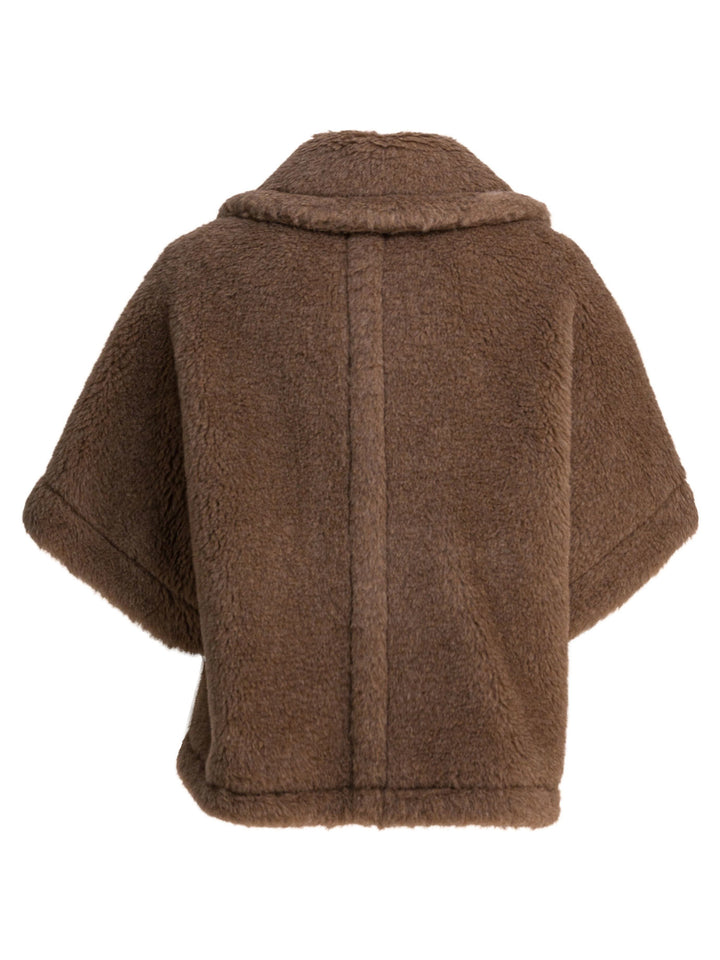 Max Mara Teddy Fabric Cape Jackets and Coats - Brown | f6570ecf013904f7a84ef1439a29cd9fcf26a418