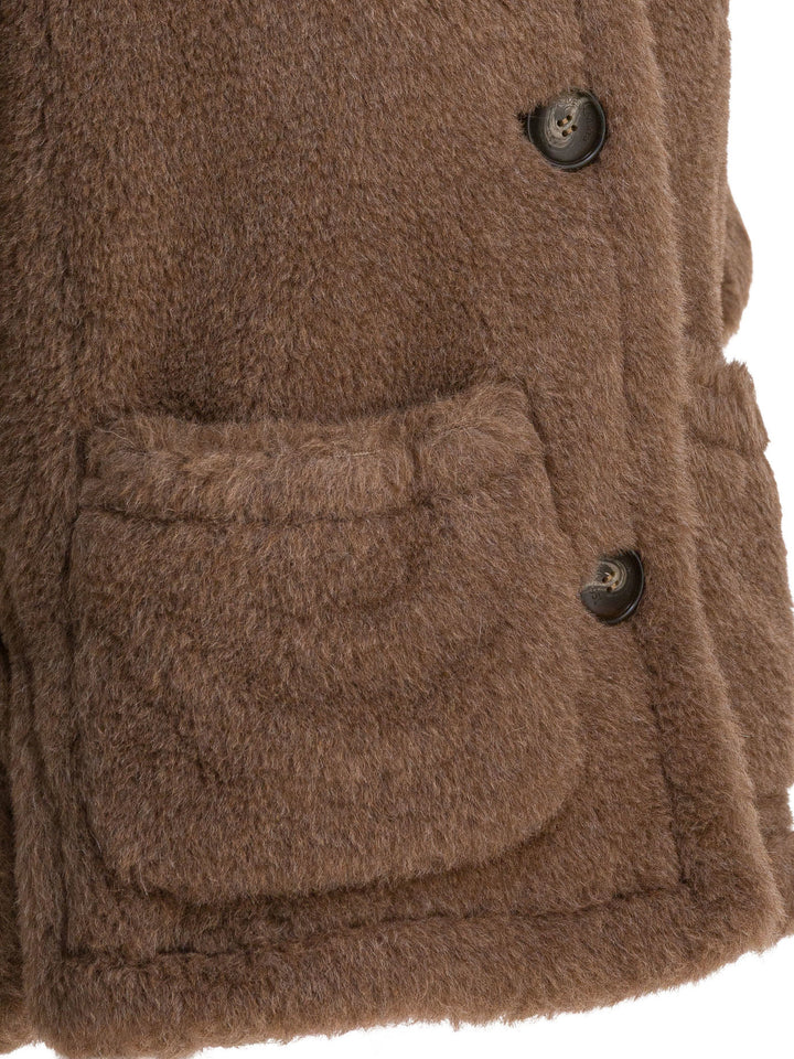 Max Mara Teddy Fabric Cape Jackets and Coats - Brown | 5cc5dbe5dd45b81f793a2ed0557b843f0ec0cf24