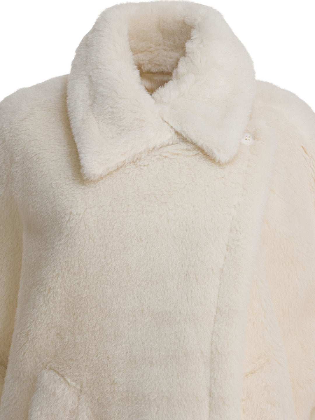 Max Mara Alpaca And Wool Cape Jackets and Coats - White | 22fb31885d133909403a2e3c613de1ef676bddf2