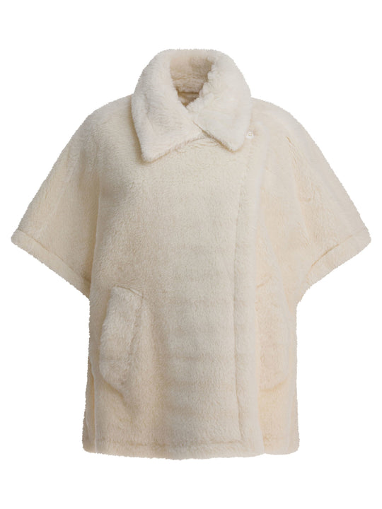 Alpaca And Wool Cape Jackets And Coats White