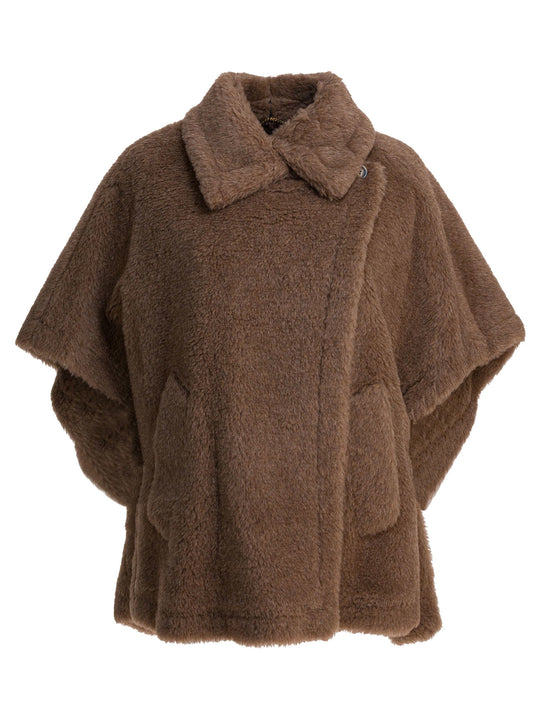 Alpaca And Wool Cape Jackets And Coats Brown
