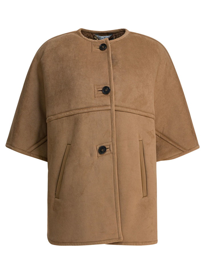 Max Mara Cape In Camel Jackets and Coats - Brown | f02c340acf3c5b82aaf19d2166457b8522b9dd61
