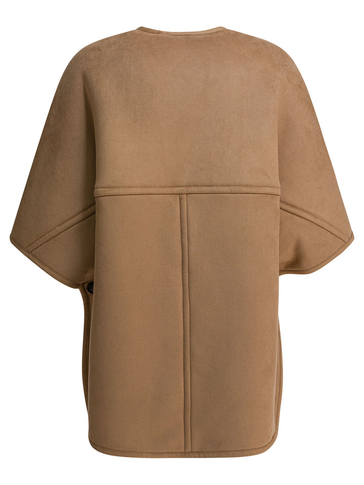 Max Mara Cape In Camel Jackets and Coats - Brown | 4411ff5c482cf101c474f3e4d2bc809ca8d7ce01