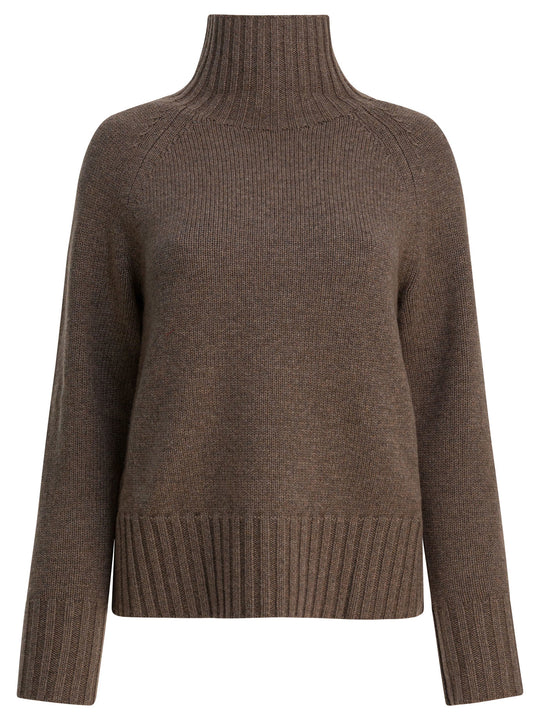 Wool And Cashmere Turtleneck Sweater Knitwear Brown